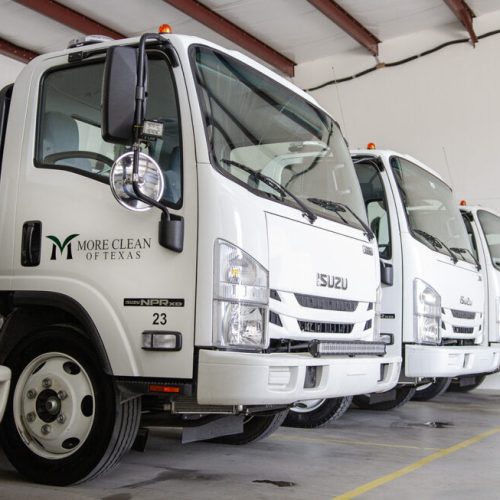 Sweeper trucks garaged at More Clean headquarters